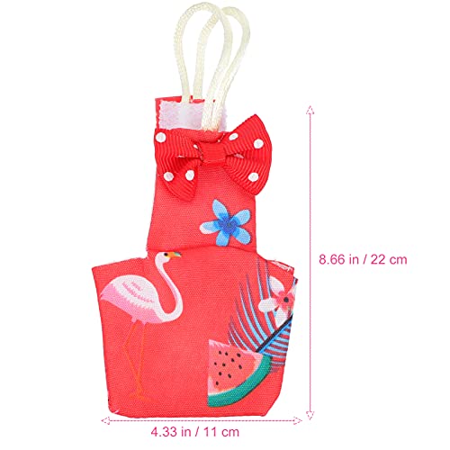 STOBOK Pañales para Pájaros con Lazo Pañales para Pájaros Hermosos Pañales para Pájaros Trajes de Vuelo Lavables para Loro Guacamayo Pato Gallina Periquitos Perico Rojo 22X11x1cm