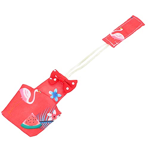 STOBOK Pañales para Pájaros con Lazo Pañales para Pájaros Hermosos Pañales para Pájaros Trajes de Vuelo Lavables para Loro Guacamayo Pato Gallina Periquitos Perico Rojo 22X11x1cm