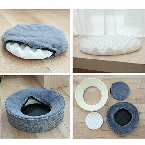 SXDY Cama Redonda para Mascotas, Cama Relajante para Perros, Alivia la ansiedad, Abrazos cálidos, Reduce el Dolor Articular y Muscular Durante el sueño, para Otras Mascotas como Gatos y Perros