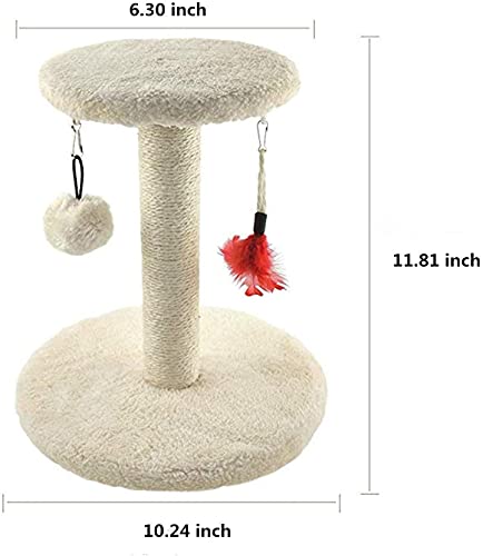 Tabla de rascar para gatos Publicidad de rasguños para gatitos, muebles de torre de escalada en gato Pequeño árbol de gato para gatito Casa Casa Cat Play Tower Centro de actividades Postes rascadores