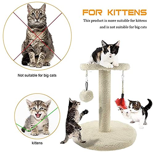 Tabla de rascar para gatos Publicidad de rasguños para gatitos, muebles de torre de escalada en gato Pequeño árbol de gato para gatito Casa Casa Cat Play Tower Centro de actividades Postes rascadores