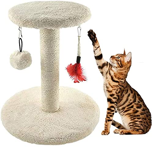 Tabla de rascar para gatos Publicidad de rasguños para gatitos, muebles de torre de escalada en gato Pequeño árbol de gato para gatito Casa Casa Cat Play Tower Centro de actividades Postes rascadores