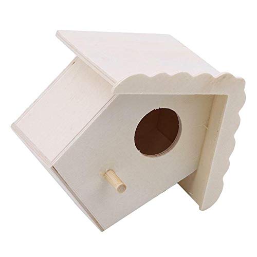 TAOYUN Casa de Madera para pájaros, casa para pájaros, Nido de pájaro Colgante sin terminar con Lazo, decoración de jardín para el hogar, Adornos para el jardín, Regalos para Amantes del jardín