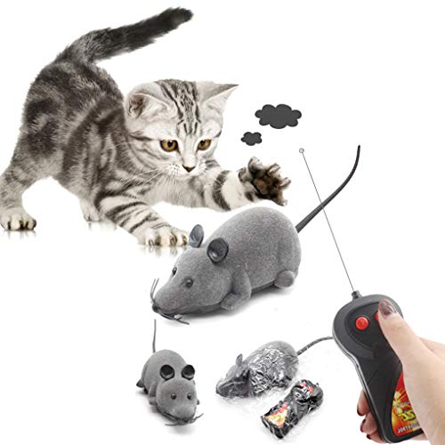 teng hong hui Ratón de Control Remoto inalámbrico de plástico Rata graco Movimiento Ratones Jugando Gatos Juguetes