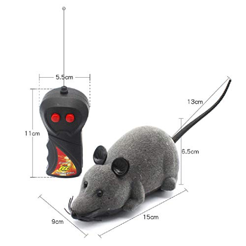 teng hong hui Ratón de Control Remoto inalámbrico de plástico Rata graco Movimiento Ratones Jugando Gatos Juguetes