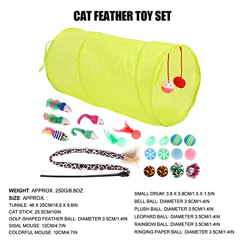 Tenpac Juego Interactivo de Juguetes para Gatos, Juego Seguro de Juguetes con Plumas para Gatos para la mayoría de Las Personas para Gatos
