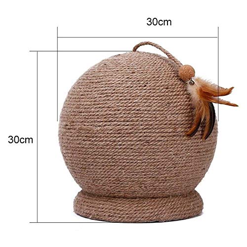 TIANYOU Creativo Redondo Junta Felina Mascotas Sisal Tablas de la Columna Detenidos Garras Dispositivo de Molienda Gran Escala Rascador para Gatos Gatito Juguetes Vestir Atrapa la P