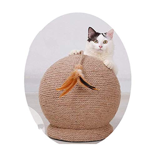 TIANYOU Creativo Redondo Junta Felina Mascotas Sisal Tablas de la Columna Detenidos Garras Dispositivo de Molienda Gran Escala Rascador para Gatos Gatito Juguetes Vestir Atrapa la P