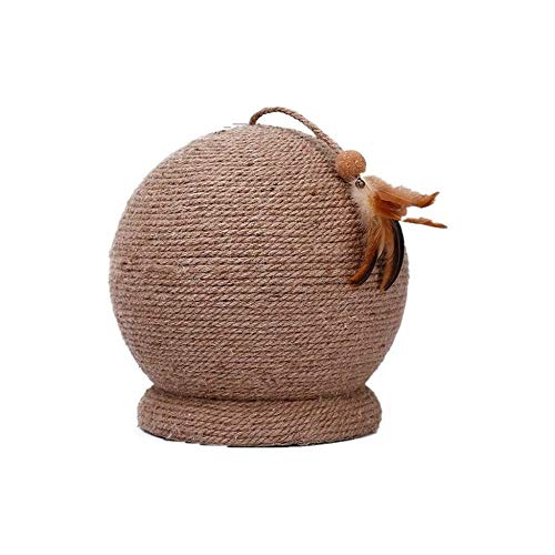 TIANYOU Creativo Redondo Junta Felina Mascotas Sisal Tablas de la Columna Detenidos Garras Dispositivo de Molienda Gran Escala Rascador para Gatos Gatito Juguetes Vestir Atrapa la P