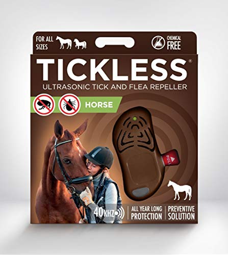 TICKLESS HORSE Dispositivo ultrasónico repelente de garrapatas y pulgas - Marrón