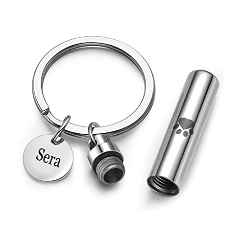 TNBKDSE Collar de Recuerdo de Ceniza de Hueso para Perros y Gatos de Acero Inoxidable, Colgante de urna de cremación con Fecha de Nombre Personalizado para Mascotas, Recuerdo del Propietario