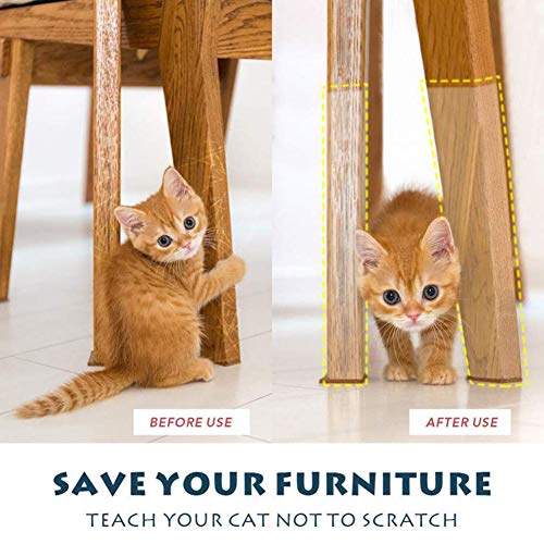 Tongdejing Juego de 8 cintas adhesivas para rascar para gatos, antiarañazos, prácticas, para entrenamiento de mascotas, muebles, protección para el sofá del hogar, duradero, 43 30 cm