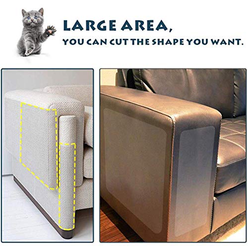 Tongdejing Juego de 8 cintas adhesivas para rascar para gatos, antiarañazos, prácticas, para entrenamiento de mascotas, muebles, protección para el sofá del hogar, duradero, 43 30 cm