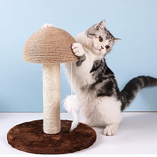 TOSSPER por Arañazo De Gato 1pc, Cuerda Hongos Kitty Cat Claw Rascador Sisal Cubierto Niza Papel para Dibujar Pad para Gatos Regalo