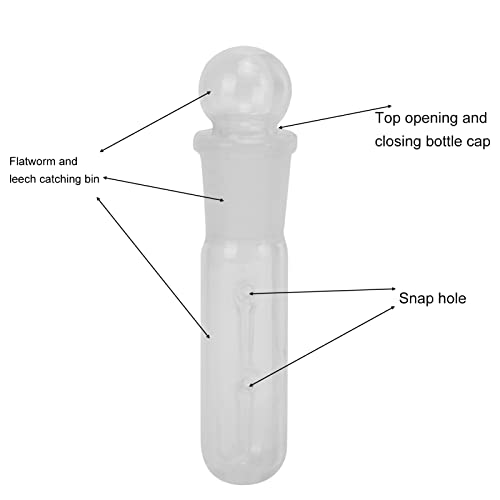 Tubo de Trampa de Sanguijuela Planaria, Trampa de Planaria Anticorrosión Fácil de Limpiar con Múltiples Orificios para Camarones Cereza para Camarones Rojos Cristalinos para(Receptor de 2 Hoyos)