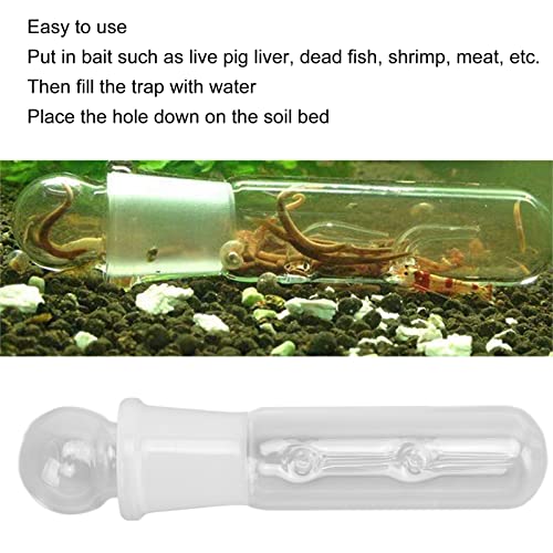 Tubo de Trampa para Sanguijuelas Planaria, Trampa para Planaria Resistente a ácidos Y álcalis, Fácil de Limpiar para Camarones Rojos Cristalinos para Camarones Enanos para(Receptor de 2 Hoyos)
