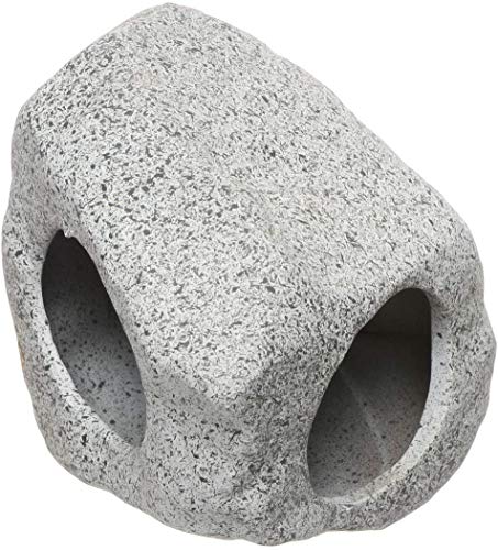 Uotyle - Cueva de cerámica, decoración de acuario, cueva de cerámica, cíclidos, camarones, cueva de peces, cuevas, ornamentos para peces para descansar, ocultar y jugar, color gris