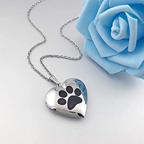 Urna Cenizas Funeral Collar Con Colgante De Caja Pequeña De Pata De Perro, Puede Colgar Imágenes, Fotos De Amor, Colgante De Caja Pequeña, Colgante De Collar De Cristal, Regalo De Cumpleaños-Dog_