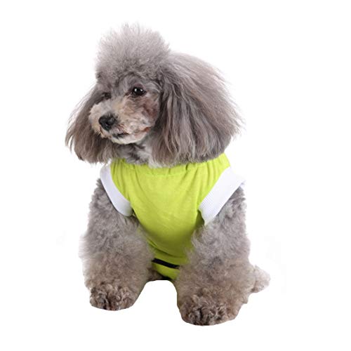 VICTORIE Mascotas Trajes de recuperación quirúrgica Ropa Chaleco de recuperación pequeños Gatos y Perros Verde S