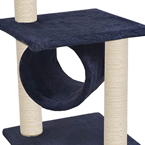 vidaXL Rascador Gatos con Poste Rascador de Sisal 65cm Azul Oscuro Mascotas