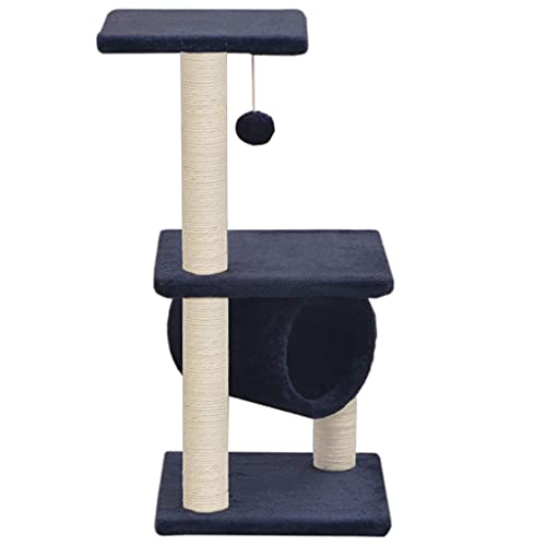 vidaXL Rascador Gatos con Poste Rascador de Sisal 65cm Azul Oscuro Mascotas