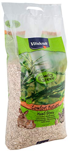Vitakraft - Lecho de Cáñamo para Todo Tipo de Roedores, Térmico, Absorbente, Controla Olores - 30 L