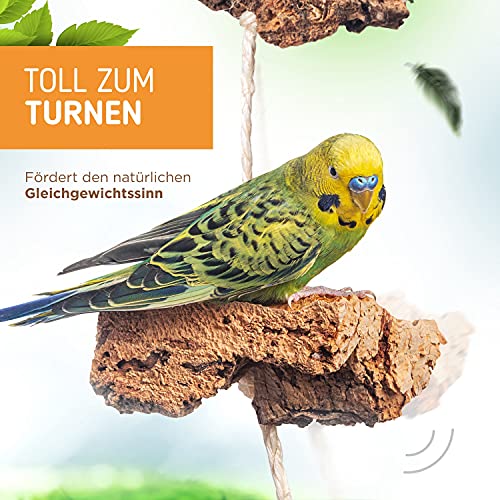 Vogelgaleria Cuerda de corcho, el accesorio perfecto para pájaros para escalar y mordisquear para periquitos, etc.