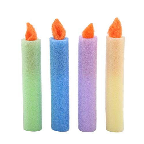 Voluxe Decorable, ajustable, no tóxico de color brillante y sombrero brillante de cumpleaños para mascotas 100% para propietarios de gatos (pastel de fruta verde, S)