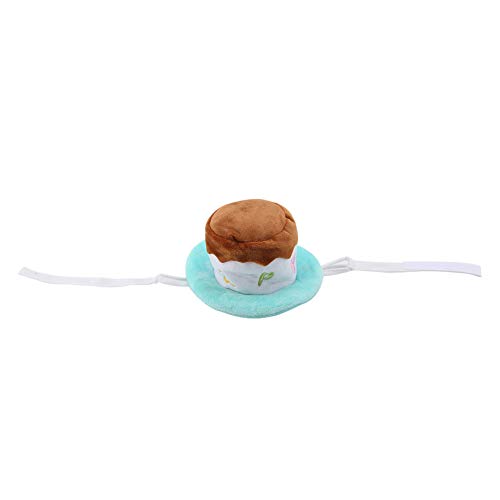 Voluxe Decorable, ajustable, no tóxico de color brillante y sombrero brillante de cumpleaños para mascotas 100% para propietarios de gatos (pastel de fruta verde, S)
