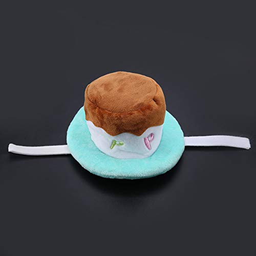 Voluxe Decorable, ajustable, no tóxico de color brillante y sombrero brillante de cumpleaños para mascotas 100% para propietarios de gatos (pastel de fruta verde, S)