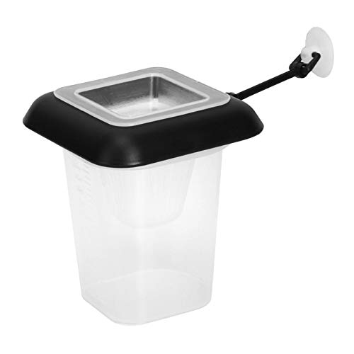 WAQU Alimentador de Gusanos-Tanque de Peces, alimentador de Embudo de plástico, Taza de alimentación de Insectos Rojos, nematodo de Gusano de Sangre con Ventosa para Acuario