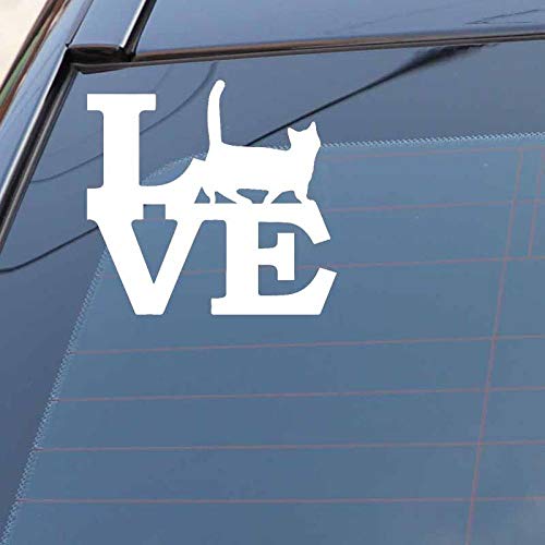 WBXZY 15X14,1 CM Munchkin Gato Amor Gatito Divertido Vinilo Coche Pegatina Mascota Gato C24-1722-Plata
