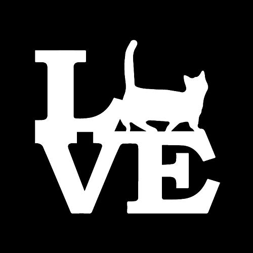 WBXZY 15X14,1 CM Munchkin Gato Amor Gatito Divertido Vinilo Coche Pegatina Mascota Gato C24-1722-Plata