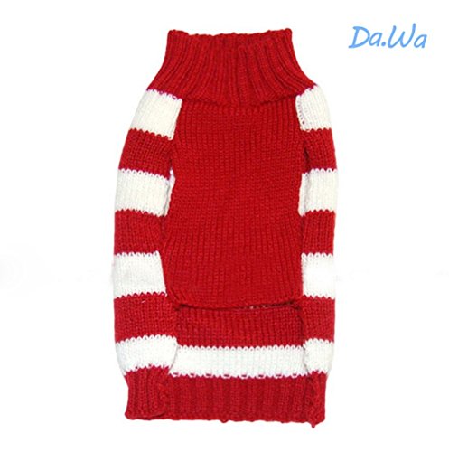 Westeng Ropa para Mascotas de Navidad Alces Lindos Ropa de Invierno para Perros Suéter Suministros Trajes de Navidad para Gatos Size M-32 * 39 * 34cm (Rojo)