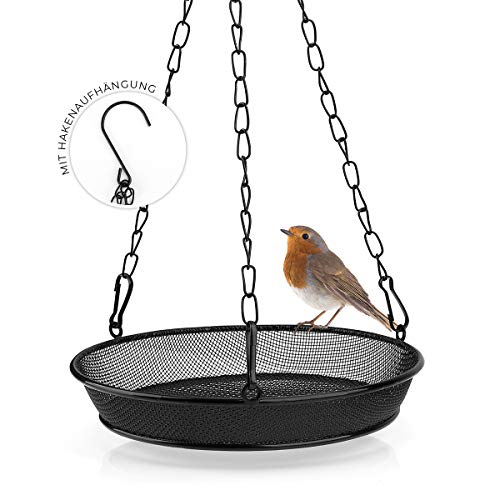 Wildlife Friend I Comedero Colgante para Gusanos de la harina, 18 cm de diámetro, comedero para pájaros, estación de alimentación de Metal para Aves Silvestres Durante Todo el año