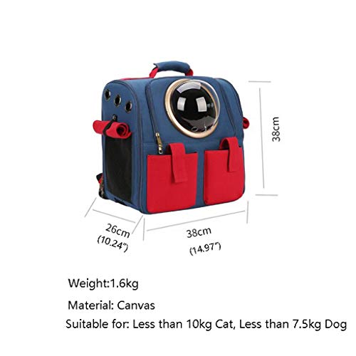 WINON Respirable Cápsula Espacial Astronauta Burbuja Bolsa de Viaje de Transporte Que lleve el Perro Lindo del pequeño Gato del morral del Portador del Animal doméstico Mochila Perro Mochila Ga