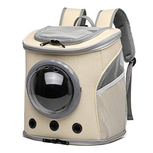 WINON Ventana Transpirable Cápsula Espacial Astronauta Burbuja Bolsa de Viaje de Transporte Que lleve el Gato pequeño Perro del morral del Portador del Animal doméstico Mochila Perro Mochila Ga