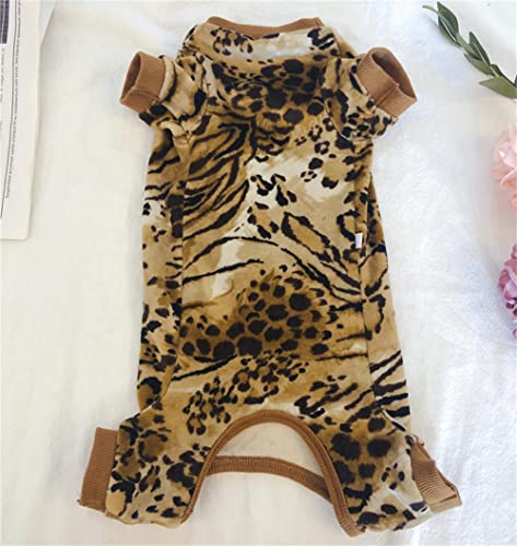 WMXING Ropa para Gatos, Ropa para Gatos Sphynx, Ropa para Gatos de Cuatro Patas, Ropa Abrigada para Gatos con Terciopelo-Patrón de Tigre_M