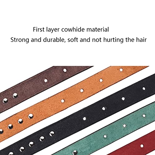 WNWL Collares de Perro de Moda Collars Coloridos Ajustables Cuello del Gato Cuello de la Primera Capa Correa del Cuello de la Piel for Perros Suministros de Mascotas Suaves