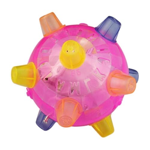 woyada Pelota de activación de salto para perros y juguetes divertidos con luz LED colorida y música