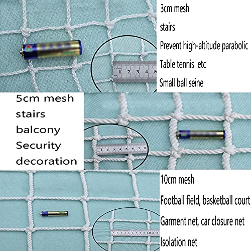 WYYZH Red de Cuerda de Nailon Red de Escalada Duradera Anti-caída Anti-Cat Net Red de Escalada para Exteriores per Niños Foto Red de Decoración de Pared Color : 3cm Mesh, Size : 1x10m(3x33ft)