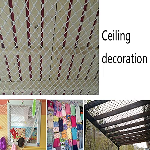 WYYZH Red de Cuerda de Nailon Red de Escalada Duradera Anti-caída Anti-Cat Net Red de Escalada para Exteriores per Niños Foto Red de Decoración de Pared Color : 3cm Mesh, Size : 1x10m(3x33ft)