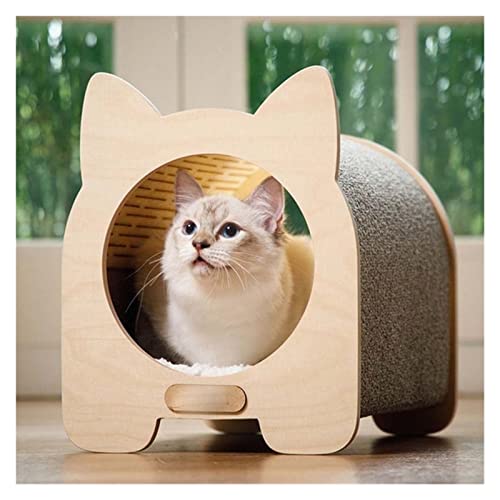 xczbb árbol de Gato Cat Scratcher Bed House Cat Stiming Frame Tree Little Box Cat Teaser Ball Toys for Kittens Pet Lounger Muebles Products Juguetes de Peluche (Color : S, Size : 30 * 24 * 21)