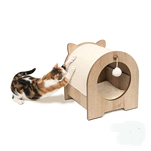 xczbb árbol de Gato Cat Scratcher Bed House Cat Stiming Frame Tree Little Box Cat Teaser Ball Toys for Kittens Pet Lounger Muebles Products Juguetes de Peluche (Color : S, Size : 30 * 24 * 21)