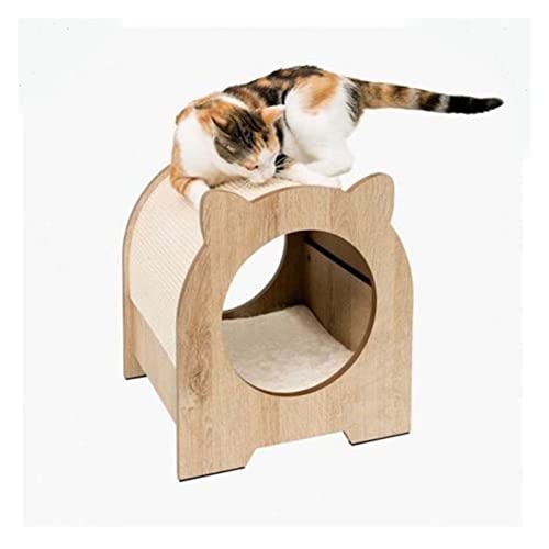 xczbb árbol de Gato Cat Scratcher Bed House Cat Stiming Frame Tree Little Box Cat Teaser Ball Toys for Kittens Pet Lounger Muebles Products Juguetes de Peluche (Color : S, Size : 30 * 24 * 21)