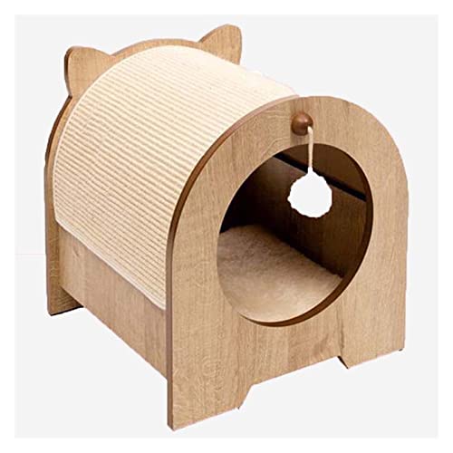 xczbb árbol de Gato Cat Scratcher Bed House Cat Stiming Frame Tree Little Box Cat Teaser Ball Toys for Kittens Pet Lounger Muebles Products Juguetes de Peluche (Color : S, Size : 30 * 24 * 21)