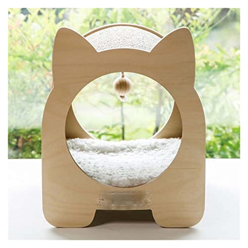 xczbb árbol de Gato Cat Scratcher Bed House Cat Stiming Frame Tree Little Box Cat Teaser Ball Toys for Kittens Pet Lounger Muebles Products Juguetes de Peluche (Color : S, Size : 30 * 24 * 21)
