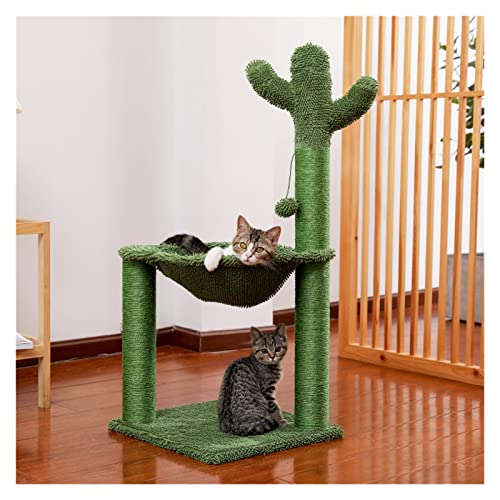 xczbb árbol de Gato CATO Cactus Cat RAPINGING Poste con EL Correa DE SSISAL Cat SAILDER Total DE ÁRBOL DE LA TOURAS con COMFIOSO ESPUCIONAL HAMMO Cats Cats Juguetes de Peluche (Color : AMT0113GN)