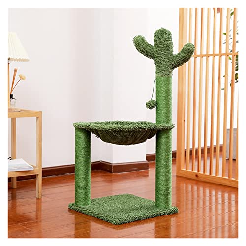 xczbb árbol de Gato CATO Cactus Cat RAPINGING Poste con EL Correa DE SSISAL Cat SAILDER Total DE ÁRBOL DE LA TOURAS con COMFIOSO ESPUCIONAL HAMMO Cats Cats Juguetes de Peluche (Color : AMT0113GN)