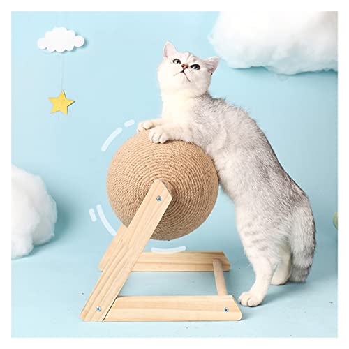 xczbb árbol de Gato Gato de Madera rasguño Post Ball Toy Cat Scratcher SSISAL Cuerda Gatos Juguetes Muebles de Pet Muebles Suministros Cat Accesorios Cat Torre Cat Tree Juguetes de Peluche